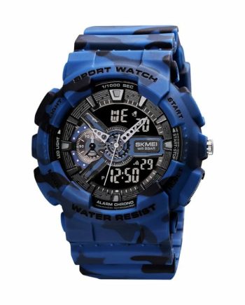 Ψηφιακό/αναλογικό ρολόι χειρός – Skmei - 1688 - 016885 - Army Blue