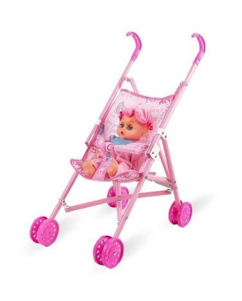 Παιδικό καροτσάκι μωρού με κούκλα - 110A - 612333