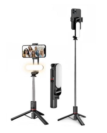 Selfie stick/stand τρίποδο με φακό - L15 - 884812