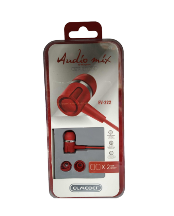 Ενσύρματα ακουστικά - EV-222 - 922226 - Red